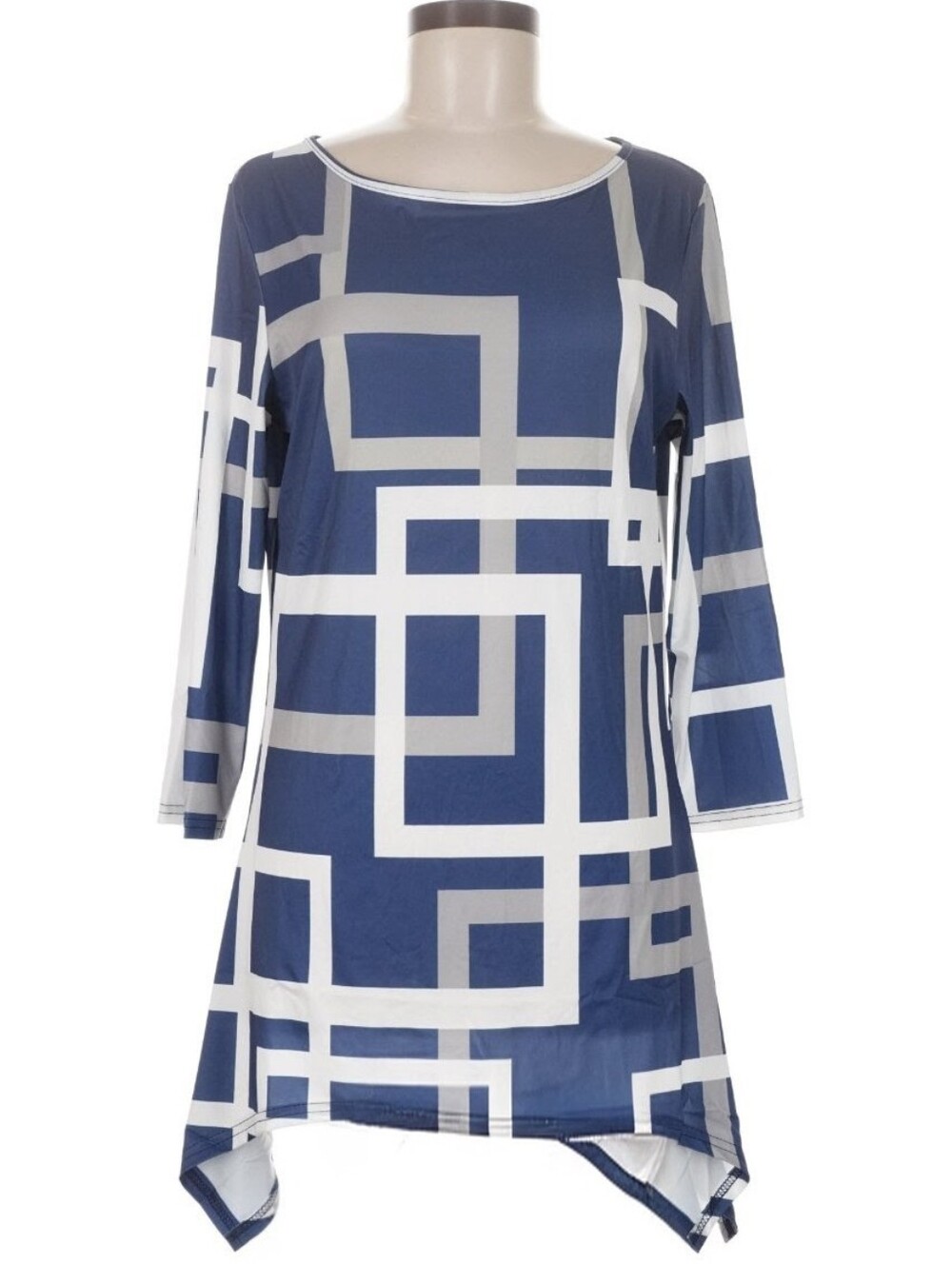 Lily by Firmiana Geometric Print Sidetail Tunic - Med - NWT